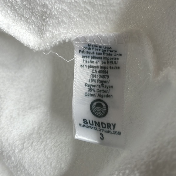 NWOT Sundry "Lovers" Scoop‎ Neck Pullover sz 3 (large) White - Picture 4 of 5